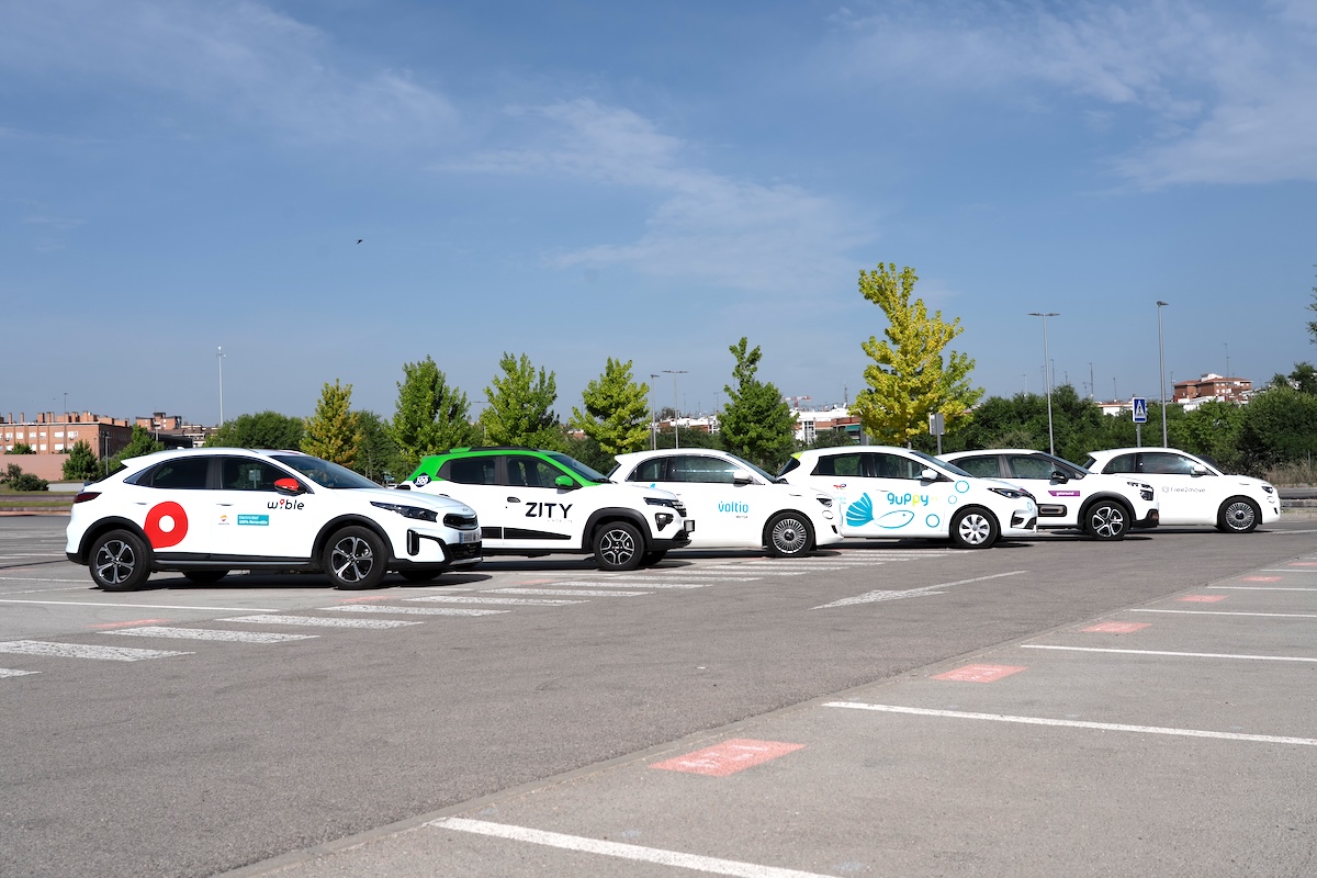 Vehículos carsharing: Zity, WiBLE, Free2move, guppy